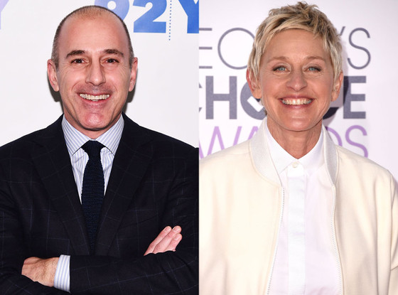 Matt Lauer, Ellen DeGeneres Matt Lauer, Ellen DeGeneres